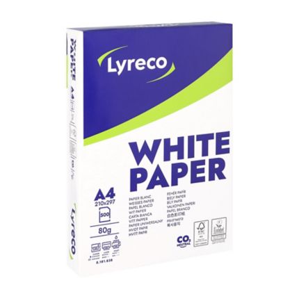 taart Psychologisch Bewijzen Lyreco Standard FSC wit A4 papier, 80 g, CO2 neutraal, per 5 x 500 vellen