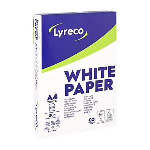 Lyreco Standard FSC wit A4 papier, 80 g, CO2 neutraal, per 5 x 500 vellen