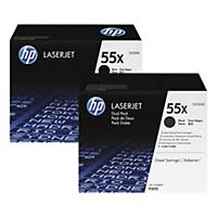 HP Toner CE255XD, Reichweite: 12.500 Seiten, schwarz, 2 Stück