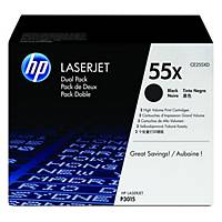HP CE255XD laser cartridges black - pack of 2xCE255X [2x12.500 pages]