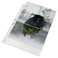 Punched Pockets Leitz, A4, made from 90 recycled plastic, 100 mi, pack of 100