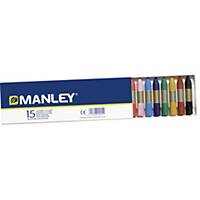 Caixa de 15 lápis de cera MANLEY