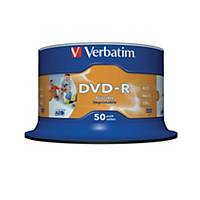 Verbatim DVD-R 43533, 4,7GB, Schreibgeschwindigkeit: 16x, Spindel, 50 Stück