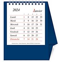 Tischplaner Novos, 1 Monat pro Seite, Karton, französisch, blau