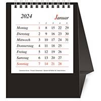Planificateur de table Novos, 1 mois par page, carton, allemand, noir