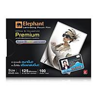 ELEPHANT Laminating Pouch 65X95mm 125 mi - Pack of 100