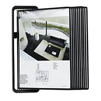 Wandsichttafelsystem Djois VEO 6714507, inkl. 10 Sichttaschen A4, schwarz