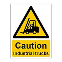 Industrial Trucks Sign 150 X200mm Vinyl
