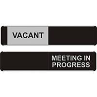 Sliding Door Sign Vacant / Meeting In Progress 52 X 255mm