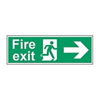 Fire Exit Right Sign 450 X 150mm Vinyl