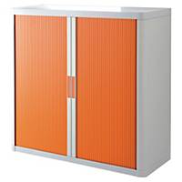 PAPERFLOW EASYOFFICE TAMBOUR CUPBOARD 1,000MM WHITE AND ORANGE