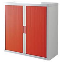 PAPERFLOW EASYOFFICE TAMBOUR CUPBOARD 1,000MM WHITE AND RED