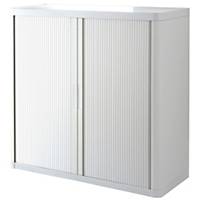 Roller shutter cabinet Paperflow, 110 x 41,5 x 104 cm (WxDxH), white/white