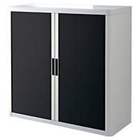PAPERFLOW EASYOFFICE TAMBOUR CUPBOARD 1,000MM WHITE AND BLACK