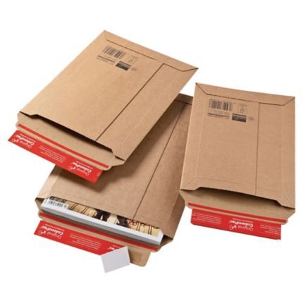 ColomPac Enveloppe Carton Blanche Avec Bande Facile Sceau Entièrement Recyclable Certifié FS 345 x 245mm Paquet de 100 