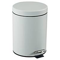 Waste bin with pedal Rossignol by CEP, 5 litres, white