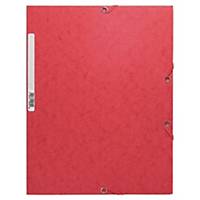 Exacompta Scotten A4 Elasticated 3 Flap File, 425gsm, Red, Pack 50