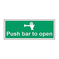 Push Bar To Open Sign 450 X 75mm PP
