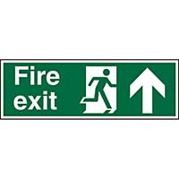 Fire Exit Up Sign 450 X 150mm Vinyl