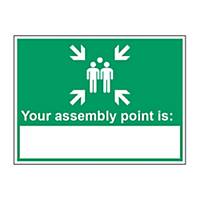 Nearest Assembly Point Sign 200 X 150mm PP