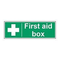First Aid Box Sign 100 X 300mm Vinyl