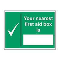 Nearest First Aid Box Sign 200 X 150mm Vinyl