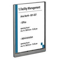Durable Click Sign - Wall Mounted or Door Sign - A4 - Graphite Grey