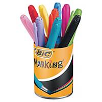 Marqueurs permanents Bic® Marking Colors, couleurs assorties, 9 + 1 gratuit