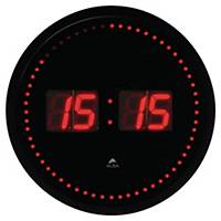 Zegar ścienny ALBA LED, czarny