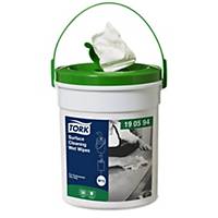 Moist surface cleaning cloths Tork W15, 27x13.5cm, container with 58 cloths