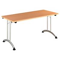 Table pliante Buronomic - 70 x 140 cm - hêtre
