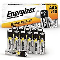 Batterier Energizer Industrial Alkaline AAA, pakke a 10 stk.