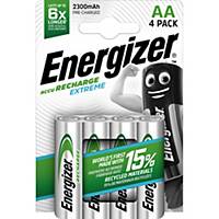 Battery Energizer Rechargeable AA, HR6/E91/AM3/Mignon, package of 4 pcs