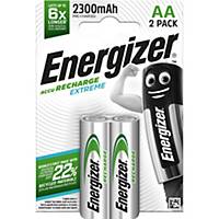 Nabíjateľné batérie Energizer Extreme, HR6/AA, 2300 mAh, 2 ks v balení