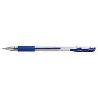 Lyreco Gel pen with cap, 0.7 mm, blue