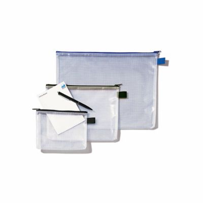 Pochette avec zip 340x260 mm transparent noir