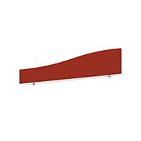 Desk Mounted Acoustic Screen 400/200 X 1600mm Red