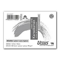 File cards Ursus A7, blank, white, package of 100 pcs