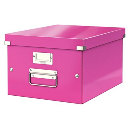Behoefte aan Prestige astronaut Leitz Click & Store opbergdoos medium voor A4 formaat, roze, per doos