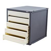 ORCA FB-5 Cabinet 5 Drawers Grey/White