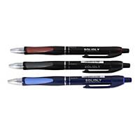 Guľôčkové pero Solidly, klikacie, modrá náplň, mix farieb