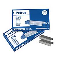 Caja de 1000 grapas PETRUS modelo 22-24/6 galvanizadas