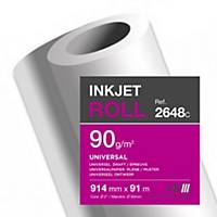Clairefontaine Uncoated Inkjet Paper Plotter Rolls 90 gsm 91M X 914mm - Box of 3