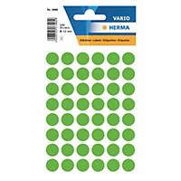 Multipurpose labels HERMA 1868, 13 mm, round, bright green, package of 240 pcs