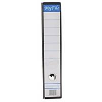 Bantex Myfile Paper Board F4 Lever Arch File Black 75mm