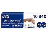 Distributeur de serviettes Tork Xpressnap, 1 pli, blanc, paq. 5 x 225 unités