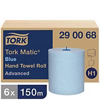 Essuie-mains Tork Matic 290068, 2 épaisseurs, L 150 m, bleu, les 6 rouleaux