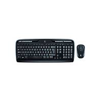 Tastatur-Set Logitech MK330 1411325, mit Maus, kabellos, schwarz