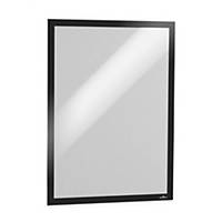 Durable DURAFRAME Self Adhesive Signage Magnetic Frame - A3 Black, Pack of 2