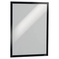Durable DURAFRAME Self Adhesive Signage Magnetic Frame - A3 Black, Pack of 2
